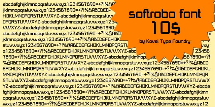 Softrobo font preview