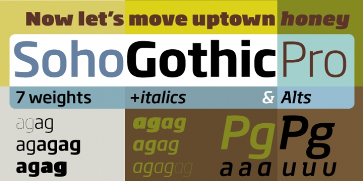 Soho Gothic font preview
