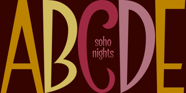 SoHo Nights BF font preview