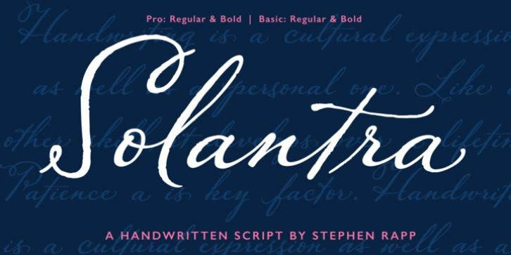 Solantra font preview