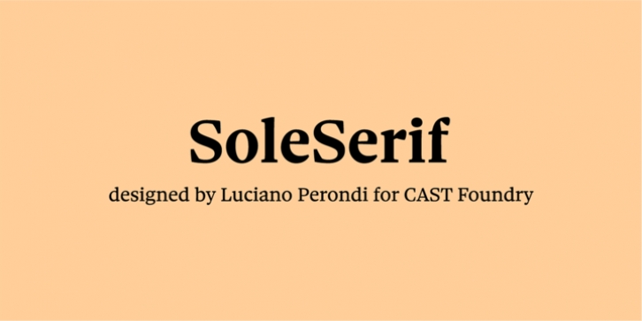 Sole Serif font preview