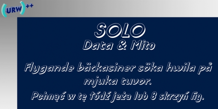 Solo Mito font preview