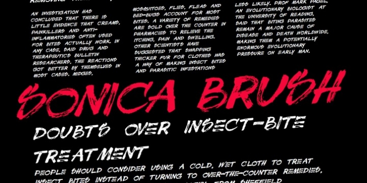 Sonica Brush font preview