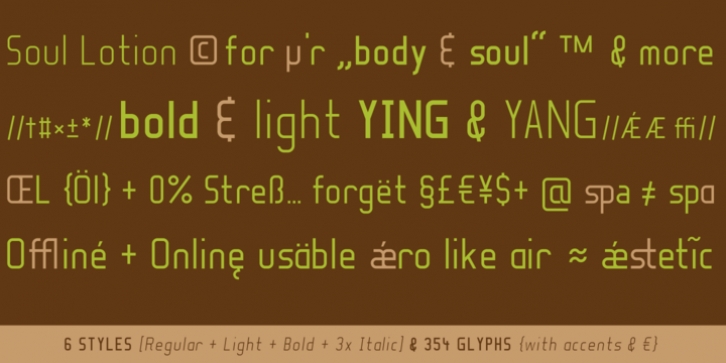 Soul Lotion font preview