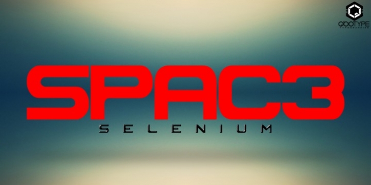 Spac3 Selenium font preview