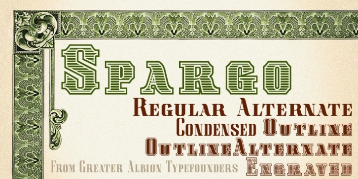 Spargo font preview