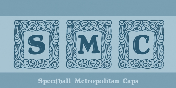 Speedball Metropolitan Caps font preview