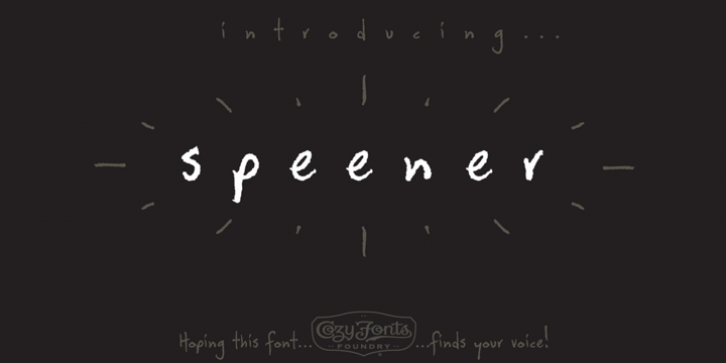 Speener font preview