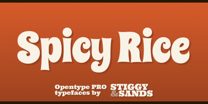 Spicy Rice Pro font preview