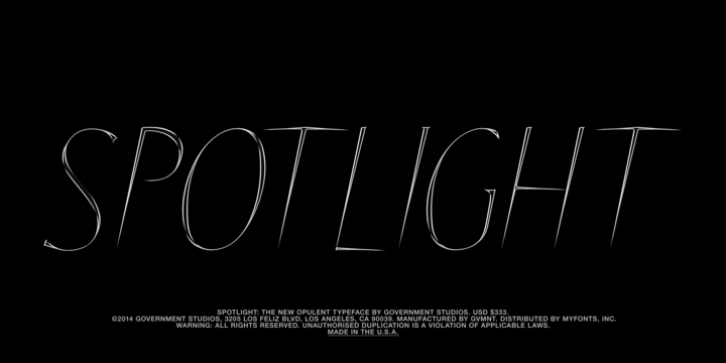 SPOTLIGHT font preview