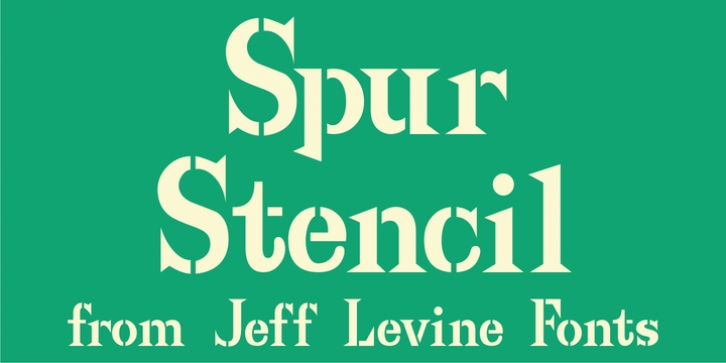 Spur Stencil JNL font preview