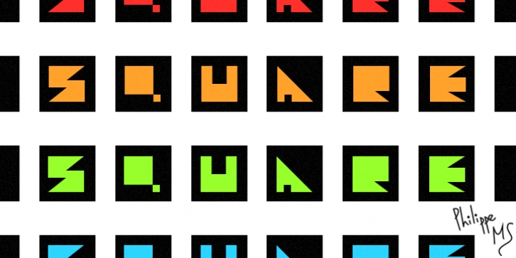 Square font preview