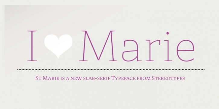 St Marie font preview