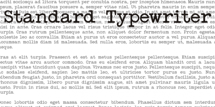 Standard Typewriter font preview