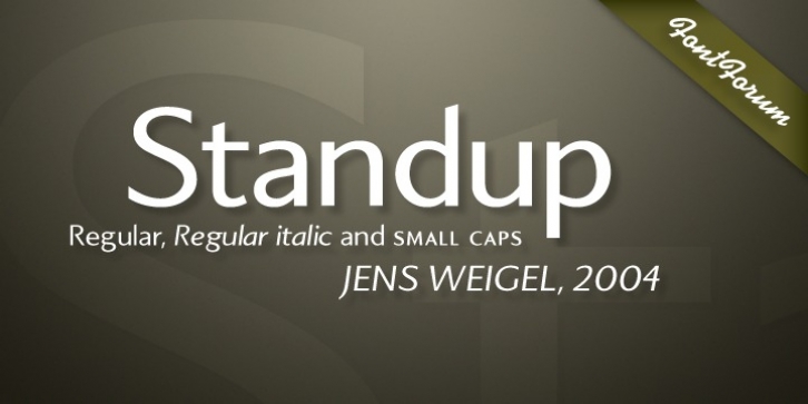 Standup font preview