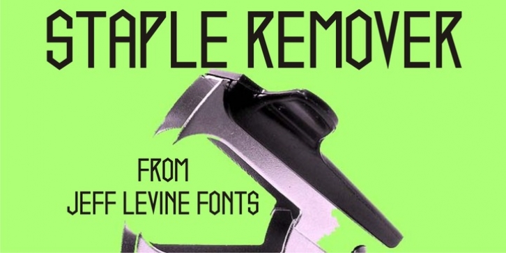 Staple Remover JNL font preview