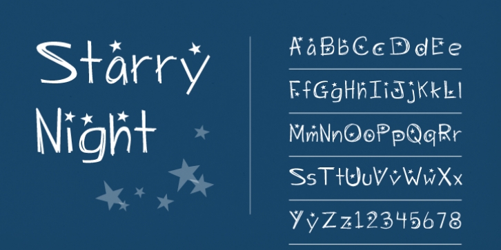 Starry Night font preview