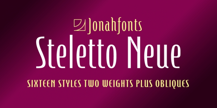 Steletto Neue font preview