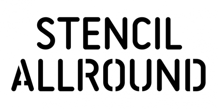 Stencil Allround font preview