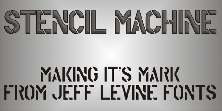 Stencil Machine JNL font preview