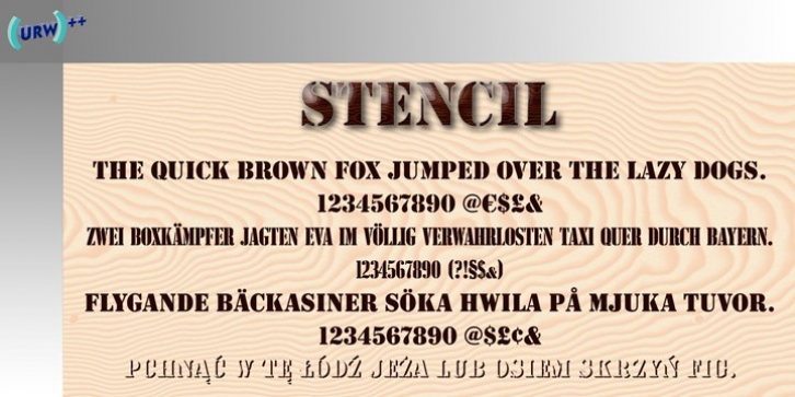 Stencil font preview