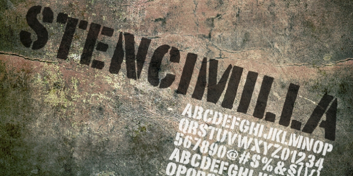 Stencimilla font preview