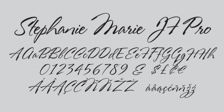 Stephanie Marie JF Pro font preview