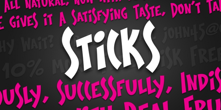 Sticks font preview