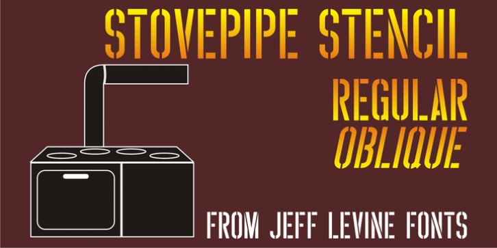 Stovepipe Stencil JNL font preview