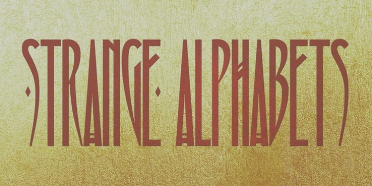 Strange Alphabets font preview