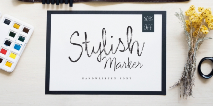 Stylish Marker font preview