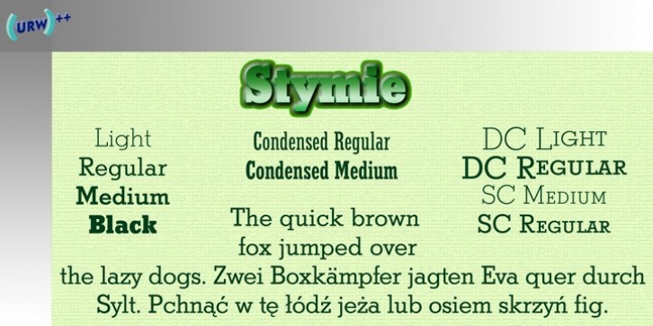 Stymie font preview