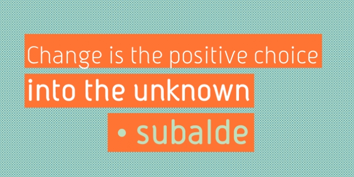 Subalde font preview