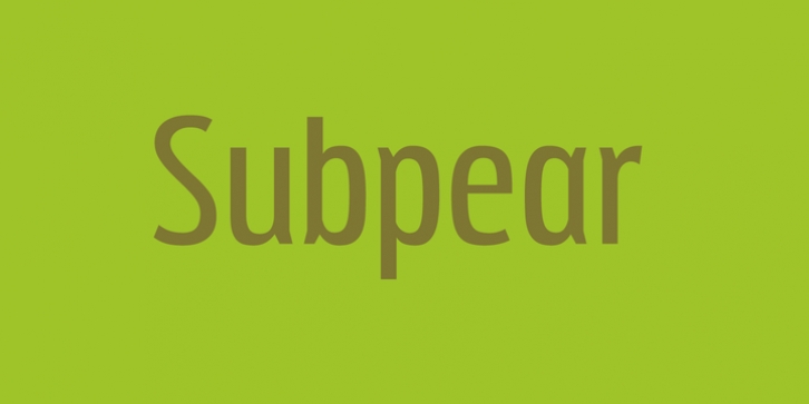Subpear font preview