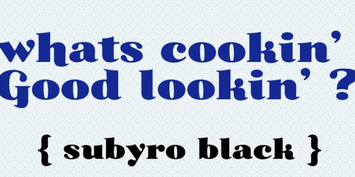 Subytro font preview