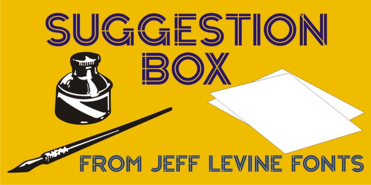 Suggestion Box JNL font preview