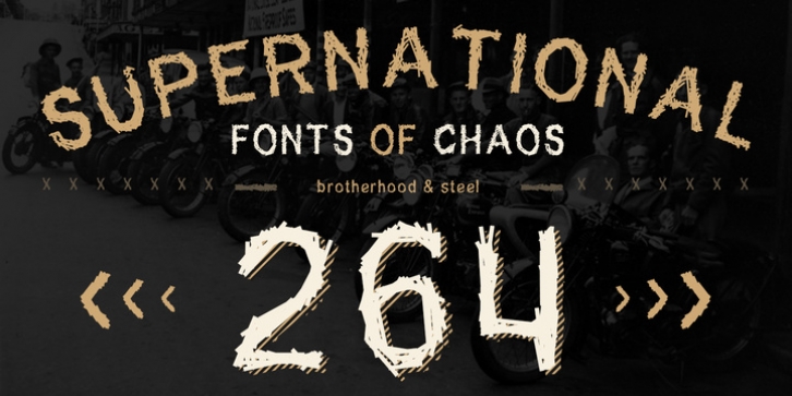 Supernational 264 font preview