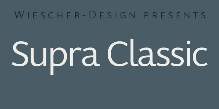 Supra Classic font preview