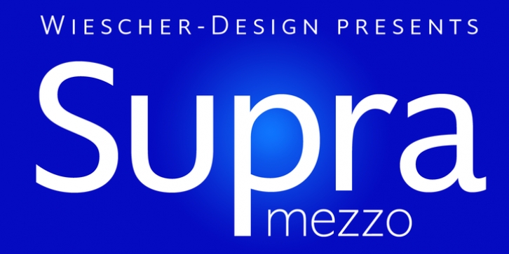 Supra Mezzo font preview