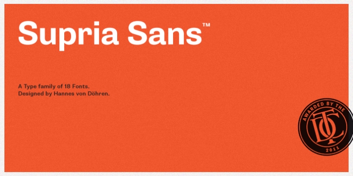 Supria Sans font preview