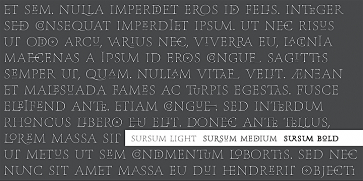 Sursum font preview