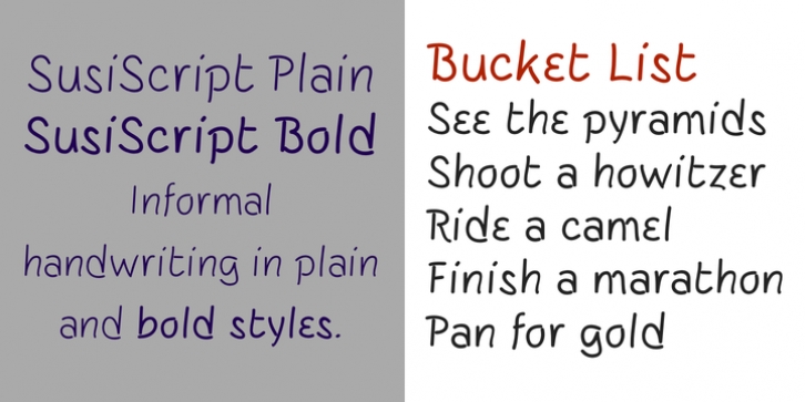 SusiScript font preview