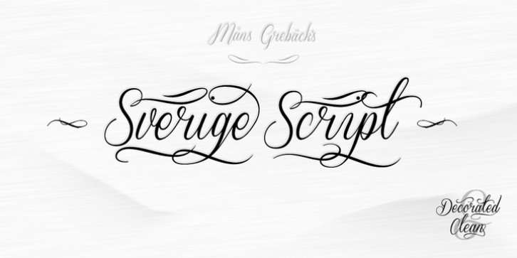 Sverige Script font preview