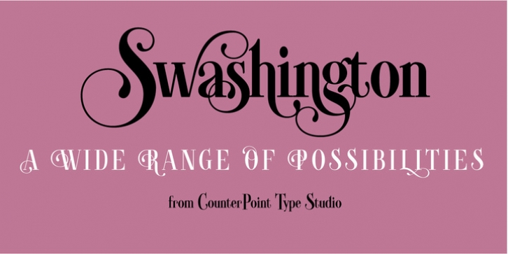 Swashington font preview