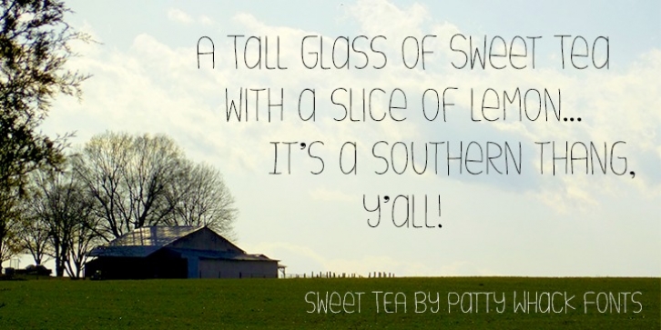 Sweet Tea PW font preview