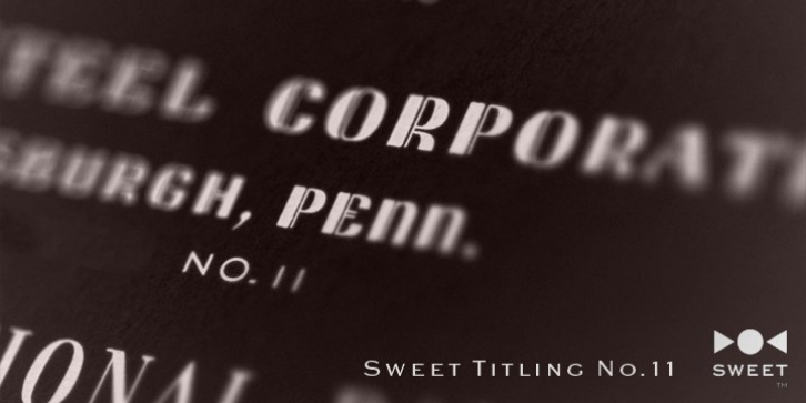 Sweet Titling No. 11 font preview