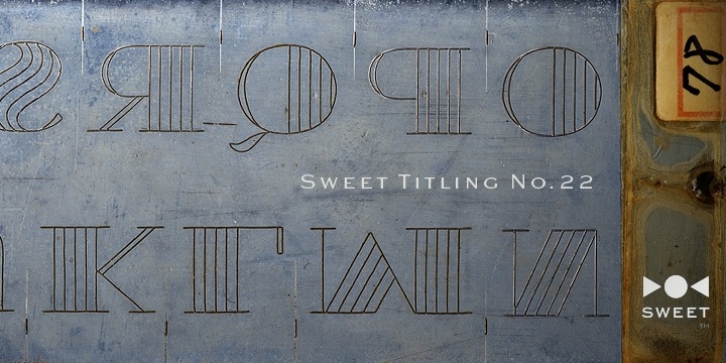 Sweet Titling No. 22 font preview