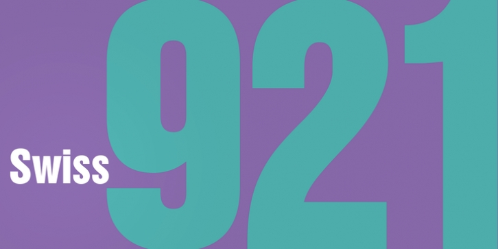 Swiss 921 font preview