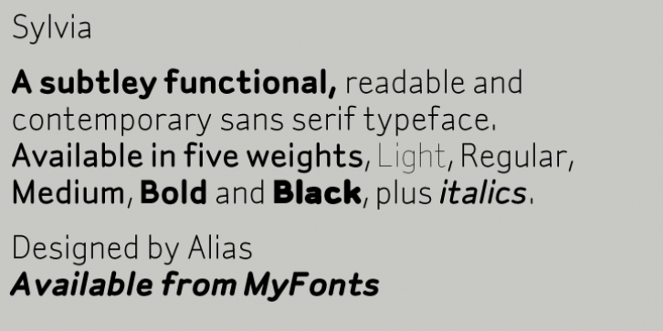 Sylvia font preview