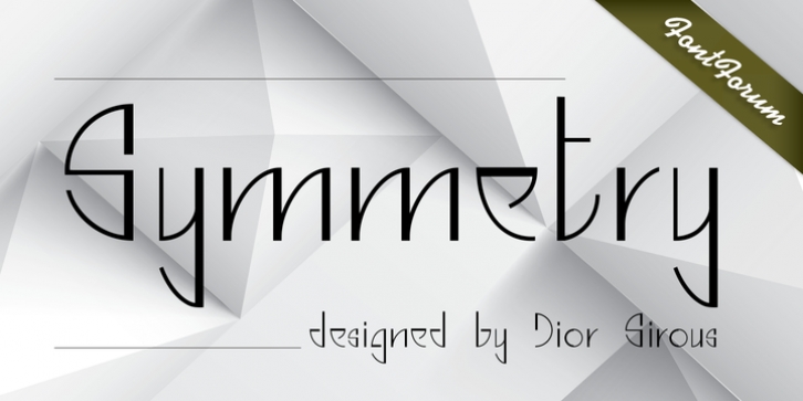 Symmetry font preview